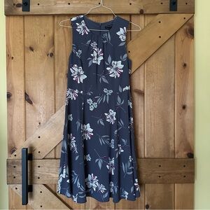 Banana Republic Floral Midi Dress - Dark Gray